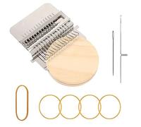 14 Hooks Telar Pequeño para Tejer Kit de Telar Darning Loom Herramienta Madera Zurcir Tejido puede arreglar ropa rápidamente multifunción para Reparar Gorros, Bolsos, Jeans, Calcetines y Ropa