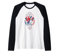 14 Juillet Fête Nationale Día de la Bastilla Francesa Camiseta Manga Raglan