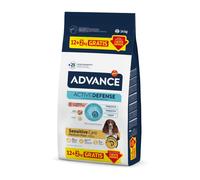 14 kg (12 + 2 kg ¡gratis!) Advance Active Defense Medium Maxi Sensitive Salmón y Arroz pienso para perros