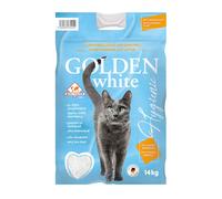 14 kg Golden White Arena Aglomerante Lavanda para gatos