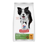 Hills Science Plan Senior Vitality alimento para perros mayores 7+ de razas medianas con pollo y arroz - Saco de 14 Kg