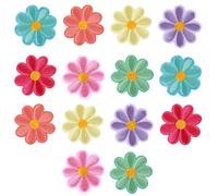 14 parches termoadhesivos con diseño de flores para ropa, sombreros, vaqueros, manualidades (7 colores)