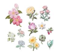 14 PCS Floral Parches Ropa Termoadhesivos Parches para Ropa - Parches Bordados con Diseños de Flores Variadas - Fácil de Planchar y Decorar Ropa