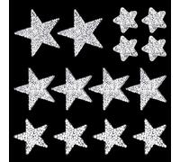 14 pegatinas con forma de estrella, pegatinas de estrellas, para planchar, para ropa, mochilas