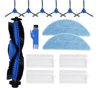 14 piezas accesorios de Repuesto Compatible con Cecotec Conga 2290 Ultra & Titanium Robot (2 paños + 1 cepillos Principales + 6 cepillos Laterales + 4 filtros+1 Herramienta)