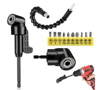 14 Piezas Atornillador Angular, Adaptador De Destornillador Angular Set, 105 ° Adaptador Para Atornillador Angular, Taladro Pequeño, Enchufes Para Destornillador De L-Forma, Accesorios Taladro