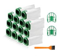 14 Piezas Bolsas de Aspiradora, Bolsas de Filtro,Bolsas de Aspiradora con 2 filtros de protección del motor y 1 cepillo de limpieza para Vorwerk Kobold VB100 FP 100