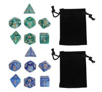 14 Piezas Dados de rol Poliédrico Dados de Colores con Bolsas DND Dice Juego para Dungeons and Dragons D4 D6 D8 D10 D12 D20 RPG MTG Enseñanza de Matemáticas Juegos de Cartas de Mesa (A)