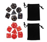 14 Piezas Dados de rol Poliédrico Dados de Colores con Bolsas DND Dice Juego para Dungeons and Dragons D4 D6 D8 D10 D12 D20 RPG MTG Enseñanza de Matemáticas Juegos de Cartas de Mesa (C)