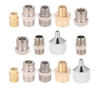 14 piezas de adaptador de aerógrafo, juego de adaptadores de manguera, conector BSP de 1/8" 1/4", tapón roscado de aerógrafo, conexión de aerógrafo y compresor de aire, acoplamiento de liberación