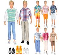 14 Piezas de Ropa Compatibles con Barbie 12" Muñeca, 4 Ropa Casual de Moda (4 Tops y 4 Pantalones), 3 Pares de Zapatos para muñecas de niños de 12 Pulgadas, Adecuado para Navidad