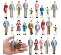 14 Piezas Figuras de Personas en Miniatura a Escala 1:25, Figuras de Plástico Arquitectónicas, Figuras Mini Personas, Sentado Y Pie Para Escenas En Miniatura, Tren, Ferrocarril, Mesa Arena, Escala