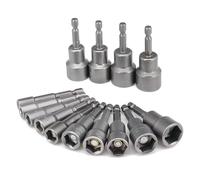 14 Piezas Llave de Vaso,6-19mm Llaves de Vaso para Taladro, Juego de Tuerca de Tuerca Magnético, Used to Electric Screwdriver Handle Tools,Reparación O Trabajos Mecánicos
