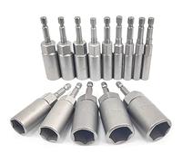 14 Piezas Llaves de vaso para Taladro, 6-19mm Profundice Juego de Llaves de vaso, Juego de Tuerca de Tuerca Magnético, 1/4"" Zócalo Llaves de vaso para Taladro, para Electric Screwdriver Handle Tools