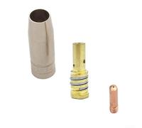 14 piezas MIG 14AK consumibles de antorcha de soldadura combinan boquilla de gas y soporte de punta para operaciones efectivas (1,2 mm)