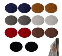 14 Piezas Ovalados Parches de Tela ante,11×14cm Parches Reparadores para Codos y Rodillas,Termoadhesivos para Reparación de Telas para Pantalones, Chaquetas, Sudaderas