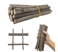 14 Piezas Piezas de Adorno a Granel de Palos de Madera Varillas de Bambú para Manualidades Palos de madera secos accesorios de fotos Palos de Madera Redondos Natural sin Terminar Para el bricolaje