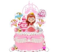 14 piezas Princesa Cake Topper,Decoracion Tarta Princesas,Princesa Temática Decoración de pastel,Decoracion Tarta para Fiesta Shower Aniversario Boda