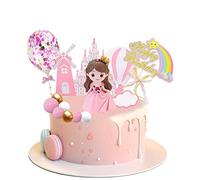 14 Piezas Princesa Cake Topper,Princesa Decoracion Tarta,Princesa Temática Decoración de pastel,Decoracion Tarta para Fiesta Shower Aniversario Boda
