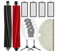 (14 Piezas) Q5 Pro Repuestos para El Robot Aspirador Roborock Q5 Pro+/ Q8 Max/ Q8 Max+, 2 Cepillos Giratorios, 2 Cepillos Laterales, 4 Filtros, 4 Bolsas Para el Polvo, 2 Mopas, Kit de Accesorios