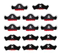 14 Piezas Sombreros De Pirata Para Niños, Sombreros De Pirata De Fieltro, Disfraces De Piratas Para Niños, Accesorios De Juego De Rol De Pirata, Actuaciones Escénicas
