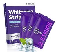 14 piezas Tiras Blanqueadoras Moradas, 7 Tratamientos, Tiras Blanqueadoras Dientes, Whitening Dientes Strips Anti-Deslizantes, Para El Café Y Otras Manchas, Resultados RáPidos