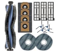 (14 piezas) X10 Pro Omni Repuestos para la aspiradora robot Eufy X10 Pro Omni, 1 cepillo giratorio, 4 cepillos laterales, 4 bolsas para el polvo, 3 filtros HEPA, 2 mopas y kit de accesorios