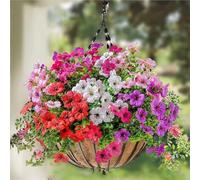14 Ramos De Flores Artificiales For Decoración De Interiores Y Exteriores: Arreglo Floral Artificial Premium En Morado Vibrante For Porches, Jardineras Y Decoración Del Hogar.(Colorful(14 Bundles))