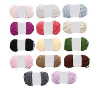 14 Uds. De hilo grueso para tejer a mano, 55m, colores surtidos, hilo para manta portátil, suministros de ganchillo para hombres, mujeres y principiantes