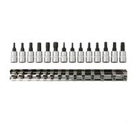 14 unidades de 1/4 para llave Torx Star Bit Socket T8-T40 para enchufe hexagonal H3-8 mm