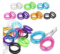 14 unidades de tijeras de silicona para dedos, anillos de goma para dedos, protectores de dedos coloridos, tijeras de peluquería, anillos de tijera, insertos de protección para los dedos para un corte
