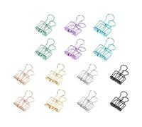 14 unids/set cola brida clips clips de papel alambre de metal ahueca hacia fuera Bill escuela oficina hogar suministros Metal cola brida hueco papel clip estacionario