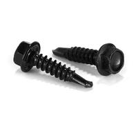 #14 x 3/4 """" Tornillos de metal 100pcs 410 Cabezal de arandela hexagonal de acero inoxidable Tornillos Tornos Tornados de auto -tocado rpido xido n