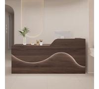 140 cm marrón sk con iluminación ambiental relajante, construcción de madera, perfecta para clínicas y empresas, diseño moderno para profesionales