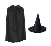 140 Cm Witch Cape Breathable Hooded Long Halloween Party Cloak Teens