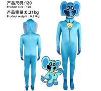 (140-Elefante Azul) Disfraz de Poppy Playtime para cosplay, adorable personaje de videojuego.