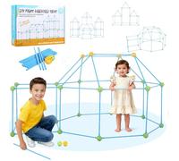 140 PCS Juguete de Construcción, DIY Construcción de Cueva para Niños, Kit de Construcción de Fuerte para Niños, Juguete Educativo Stem, Tienda de Juego para Niños y Niñas de 4 5 6 7 8 9 10 Años