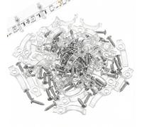 140 Piezas Clip de Montaje Tira LED,10MM,12MM Clips LED Transparentes Con Tornillos,Soporte de Montaje para LEDClip Transparent,Clips de Fijación de Tira de Luz para LED Luces de Tira (10 mm,12 mm)