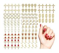 140 Piezas De Joyas De Uñas Doradas, Colgador De Arte De Uñas 3D, Diseño Creativo De Arte De Uñas, Artesanía Artística De Bricolaje.