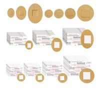 140 Piezas Tiritas Redondas Pequeñas Tiritas Redondas Y Ovaladas 7 Tamaños Tejido Flexible Transpirable Agradable a La Piel Para Rostro Nariz Manos Y Cortes Pequeños