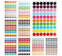 1400 PCS Gomets Colores Surtidos(20mm), Gomets, Pegatinas Redondas Adhesivas en 200 Colores, Ideales para Calendarios, Oficina, Escuela y Proyectos Creativos