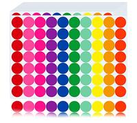 1400 Piezas 20mm Gomets Colores Surtidos 10 Colores Pegatinas Redondas Adhesivos, Stickers Codificación Etiquetas Adhesivas para Calendario Oficina Escuela Hogar