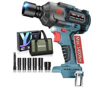 1400NM Pistola de Impacto Compatible Con La Makita 18V Batería Llave de Impacto a Bateria 1/2" Atornillador de Impacto sin Escobillas 3 Velocidades Alta Potencia para Neumáticos (Sin Batería)