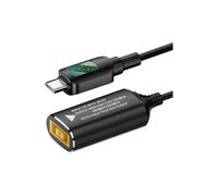 140W USB C Charging Converter Cable Charger Square Plug to Type-C 5V-20V PD Adapter Digital Display for Laptop