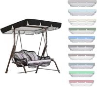 140x120cm 190x130cm 195x125cm Toldo Para Columpios De Hollywood, Cubierta Impermeable Para Columpio, Balancín Jardín 2-3 Plazas(Black,98x72.8in-249x185cm)