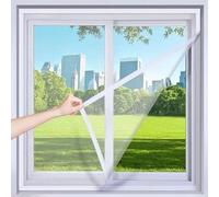 140x155cm Pantalla para Ventana de Bricolaje Malla Autoadhesiva para Ventana, Mosquitera Ajustable para Ventana que Mantiene Insectos/Moscas Fuera