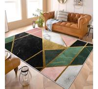 140x200 cm Alfombras Dormitorio Lujo Arte Textura De MáRmol Sin Despren dimiento Moderna, Suave y Esponjosa Alfombra Blanco GrisáCeo Antideslizante Lavable, ideal para salón, Dormitorio o pasillo