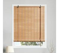 140X300cm Estores De Bambú,Cortina De Madera Natural Persiana Enrollable para Ventanas,Aislamiento Protección Solar y Privacidad Estor Bambus,Cortinas en Exterior e Interio con Elevador
