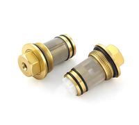 1411600M - Válvula antirretorno de 1/2", compatible con GROHE 1411600M, acabado de latón, válvula antirretorno, accesorio de baño para lavabo, juego de 2 piezas