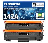 142A 1420A 【con Chip】 Cartucho de tóner 142X W1420X Compatible con HP para impresoras LaserJet MFP M140w M110w M139w / MFP M110 M139 M140 1000 páginas W1420A W142A (2 Negro)